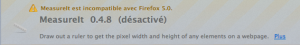Addon MeasureIt non compatible avec Firefox 5.0