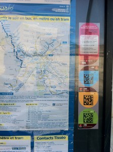 Qr Code d'arrêt de bus en zoom