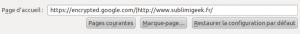Capture écran Firefox en multiple page d'accueil